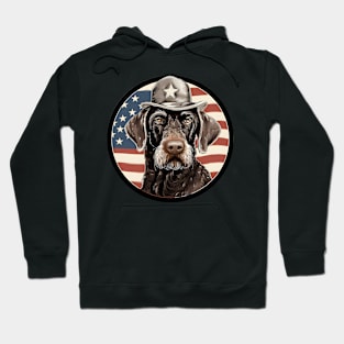 German Wirehaired Pointer 4th of July Hoodie